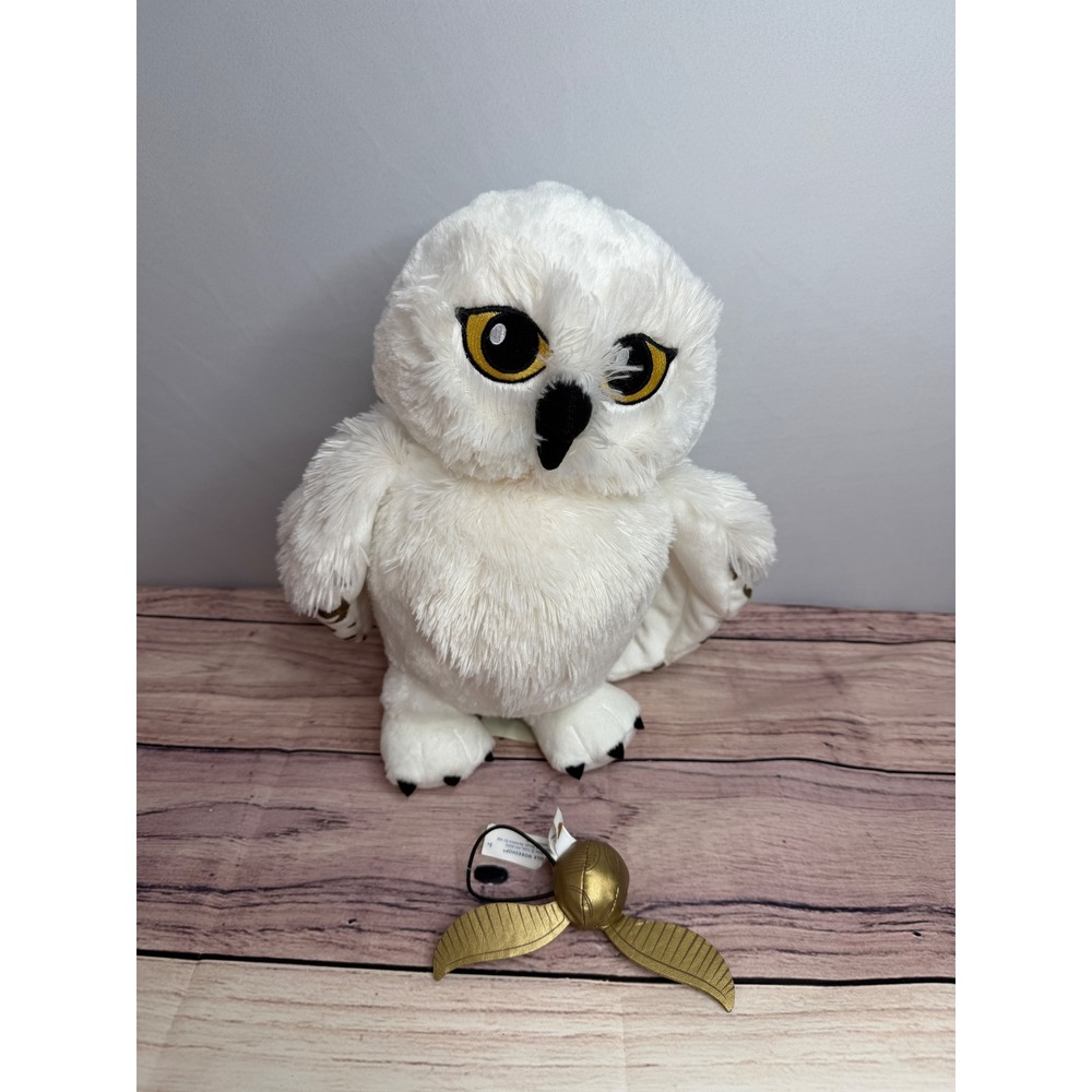 Build-A-Bear Harry Potter Hedwig Snowy Owl Plush with Golden Snitch Accessory